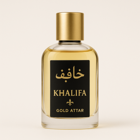 Khalifa Gold Attar Roll-On Perfume Oil, Non-Alcoholic Arabic Fragrance