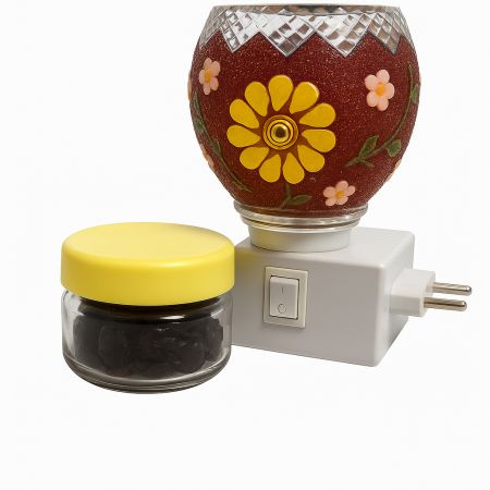 Bakhoor Dani Cum Night Lamp  Oil Camphor Burner For Fragrance With Switch On/Off